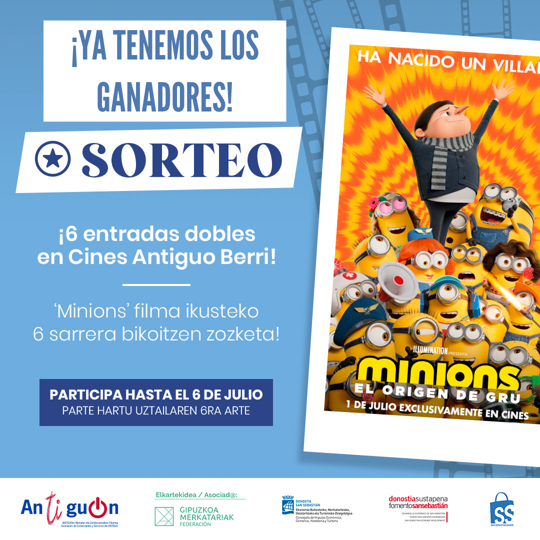 ¡Ya conocemos a los ganadores de las entradas para la película «Minions. El origen de Gru»!