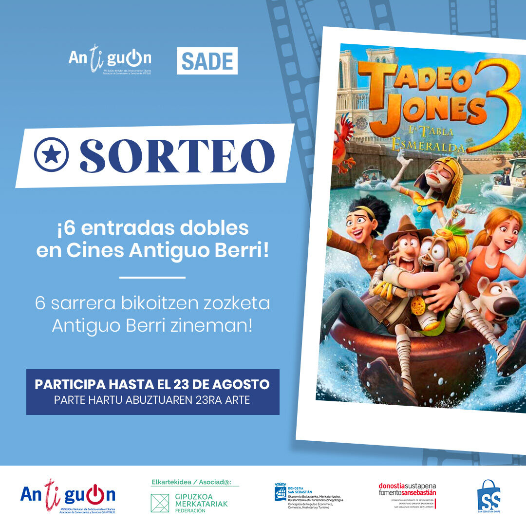 Sorteamos 12 entradas para la película “TADEO JONES 3: La tabla Esmeralda”