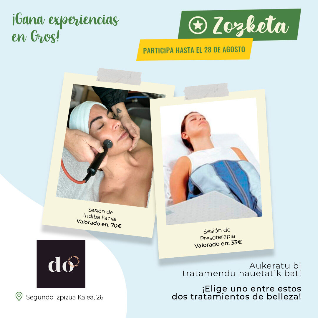Sorteo de 1 tratamiento de belleza de DO BELLEZA BIENESTAR entre los seguidores de @asociaciondgros