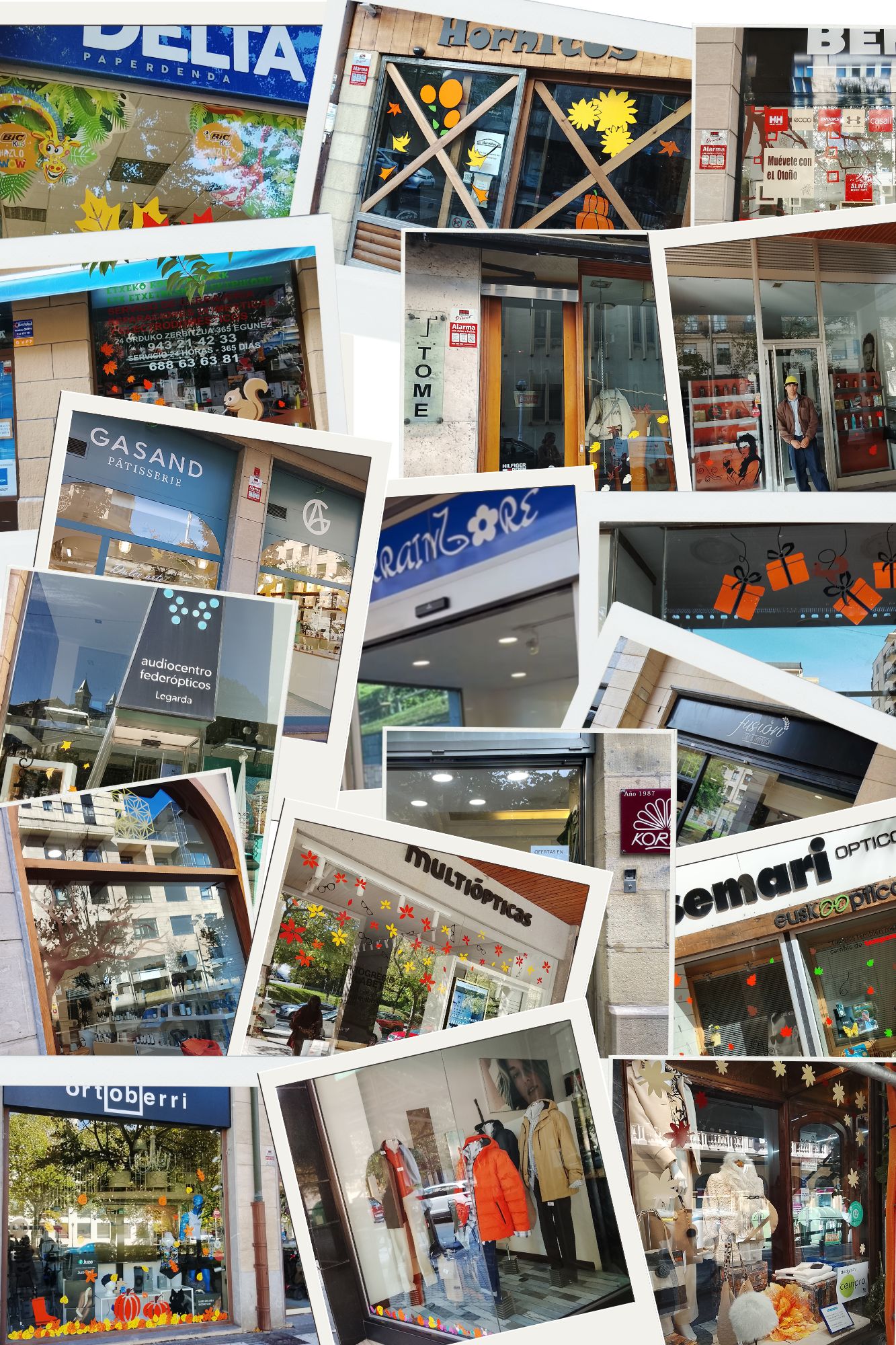 Collage escaparates otoño Antiguo